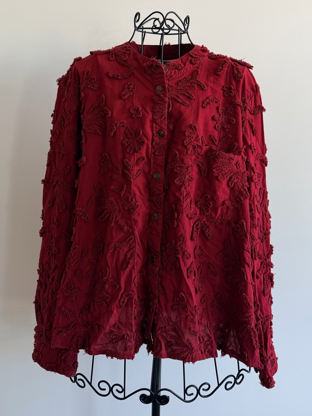 Pilcro Textured Button-Front Top
